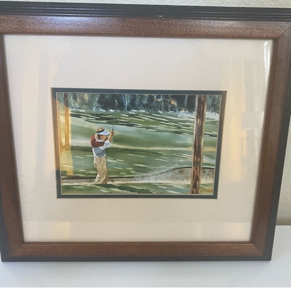 DR Cooper Golf Art framed"FAVORITE PASTIME" EXCELLENT CONDITION